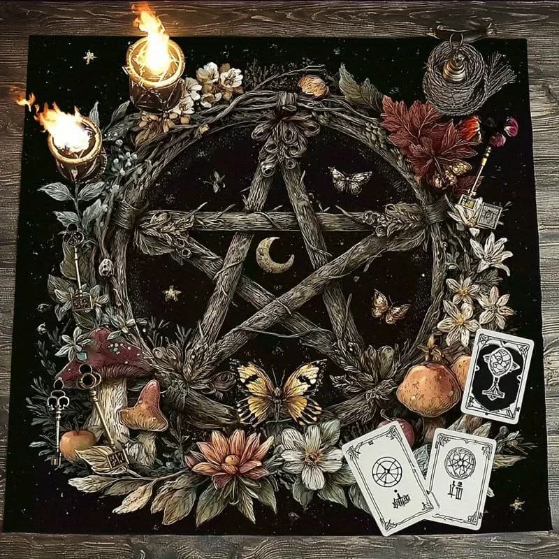 Tovaglia per tarocchi magici naturali da sogno, panno per altare, per divinazione, giochi di carte Oracle, forniture per feste, eventi, decorazioni per la casa mistiche