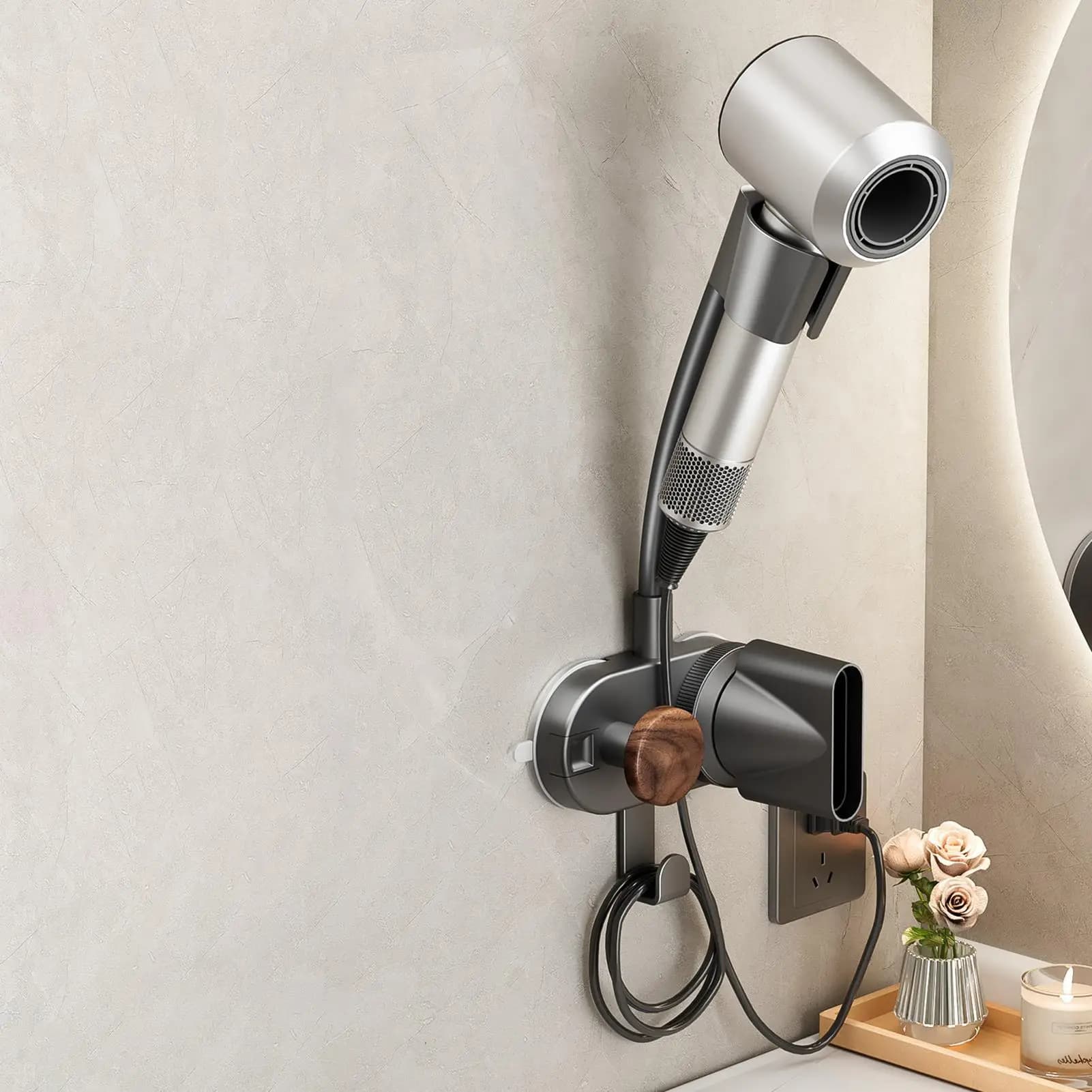 Hairdryer Holder Hands Free 360 Adjustable Flexible Gooseneck Blow Dryer Stand for Women Mom Pet Grooming Salon Home Hotel