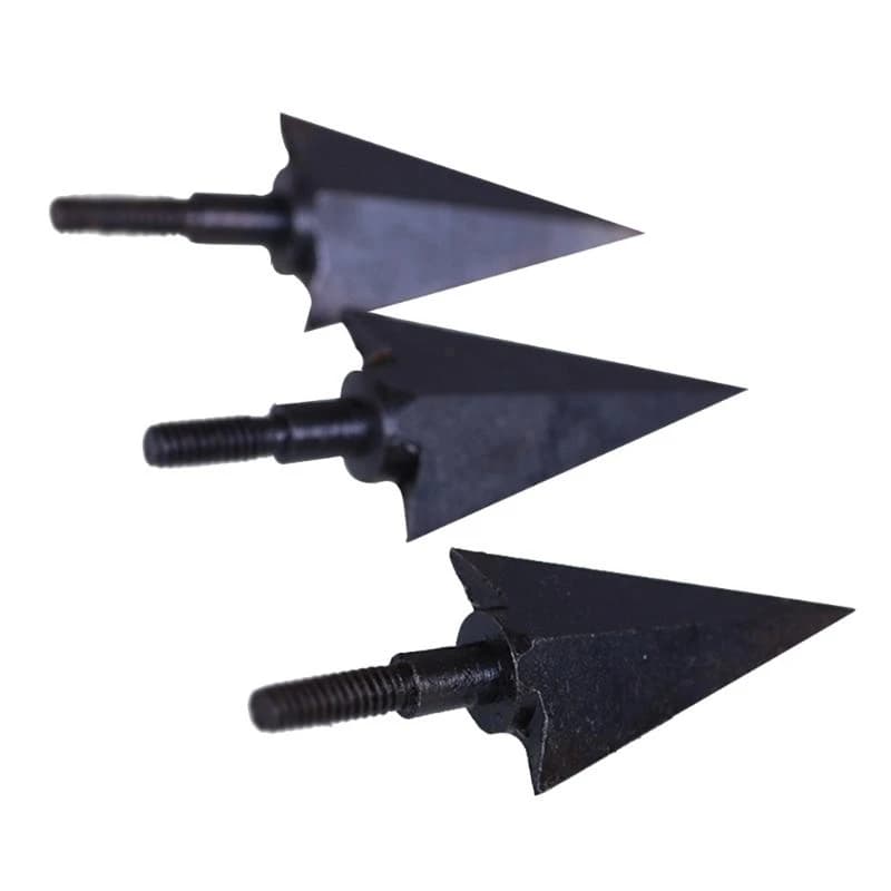 6Pcs Outdoor Broadheads Metal Arrows Head Point Tip Screw-in Arrowheads