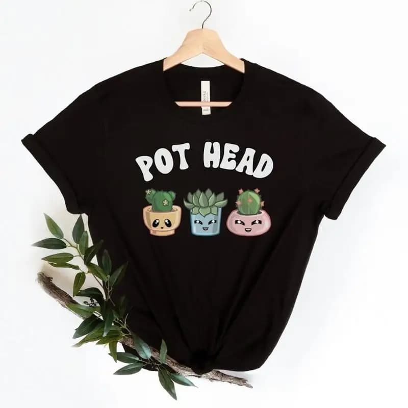 Pot Head T-shirt for plant lovers, mom, gardener S
