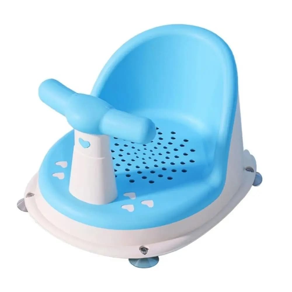 Seggiolino da Bagno per Neonati con Bordi Arrotondati Antiscivolo, Portatile e Confortevole, con Schienale e Braccioli, Accessorio per il Bagnetto