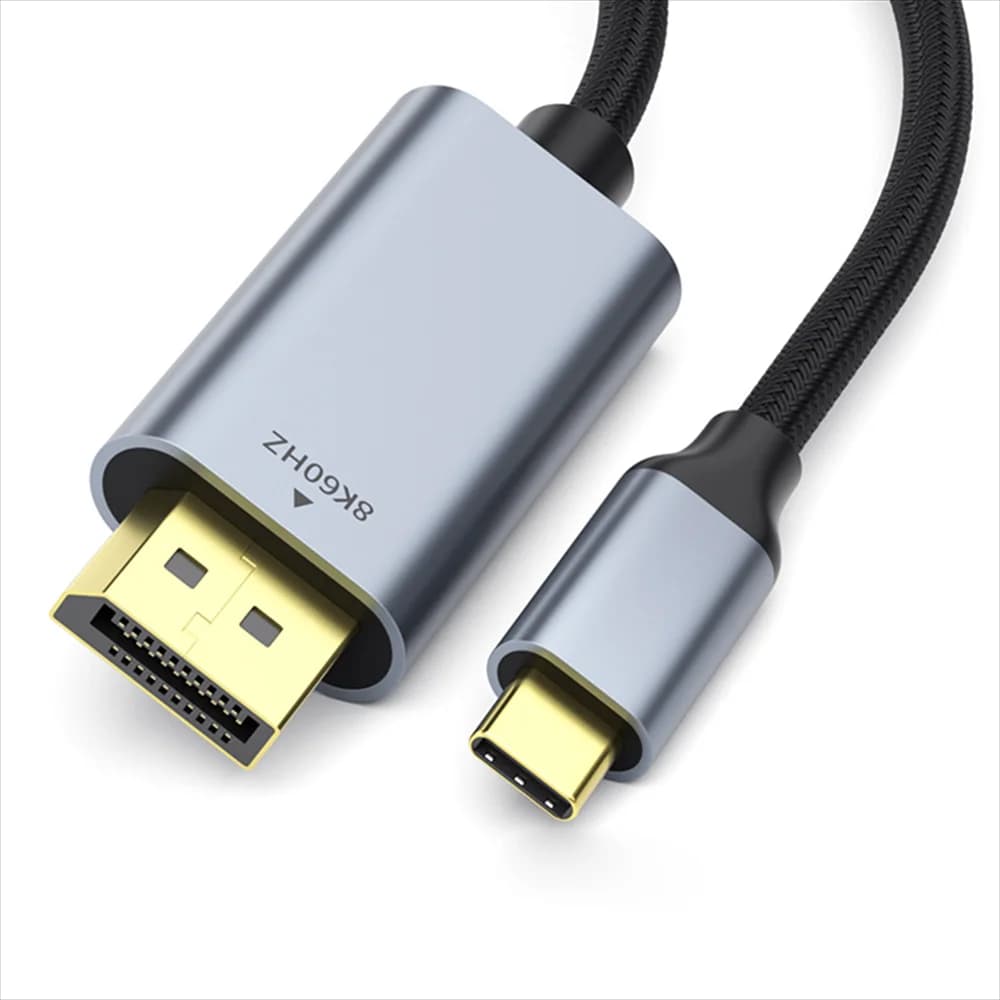 Cavo Vothoon da USB-C a DisplayPort 1.4 8K 60Hz 4K 120Hz Cavo audio con trasmissione unidirezionale da USB tipo C a DP per laptop da ufficio