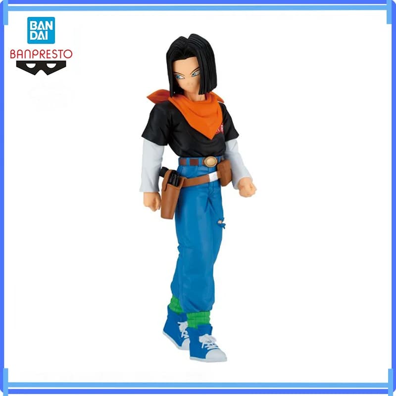 Bandai Original In Stock Banpresto Solid Edge Works Dragon Ball Z Android 17 Anime Action Figure Model Boxed Toys Gift Genuine