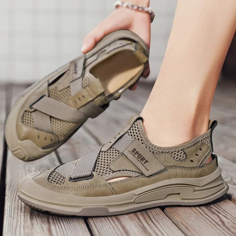 Scarpe sportive in rete per uomo che corrono scarpe da passeggio turistiche in promozione Sneaker Casual da uomo traspirante palestra larga senza luce in pelle