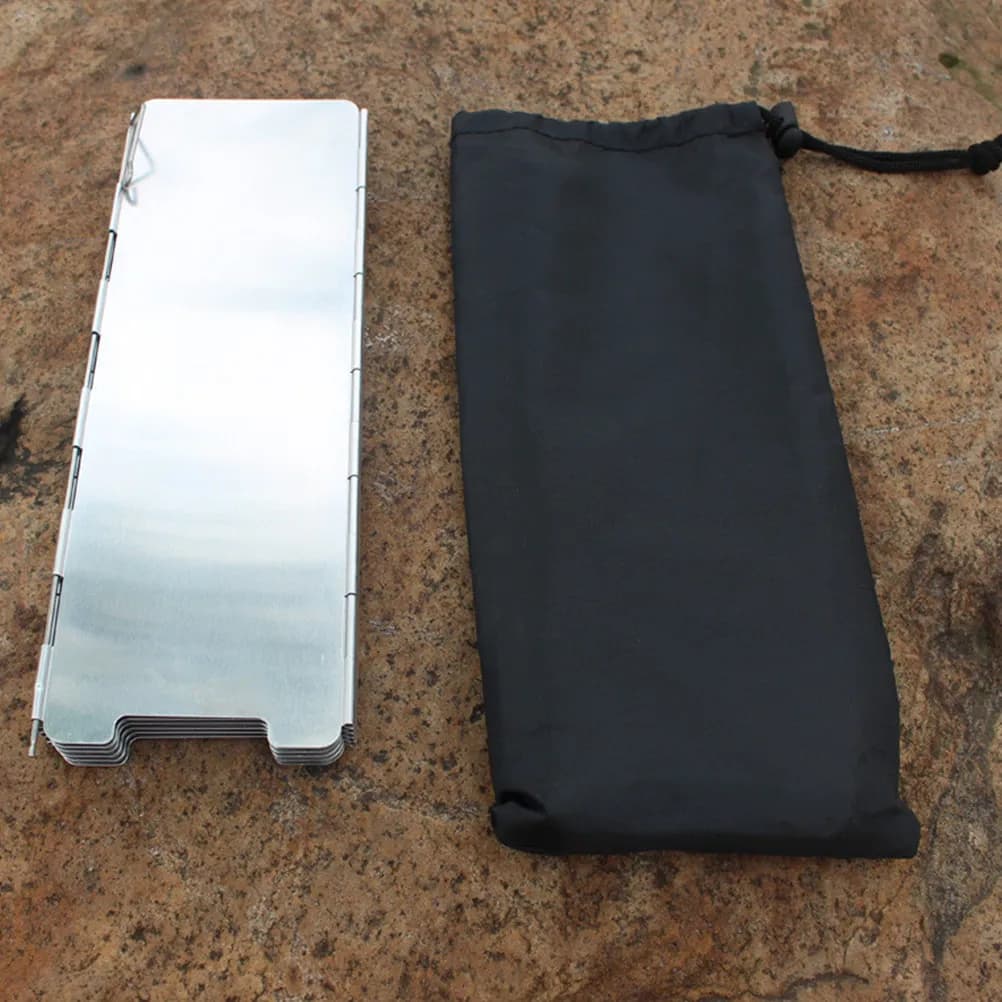 1Set Stove Windshield Screens Aluminium Alloy 10 Plates Foldable Portable Windproof Panel for Outdoor Camping Cooking Bbq Gas