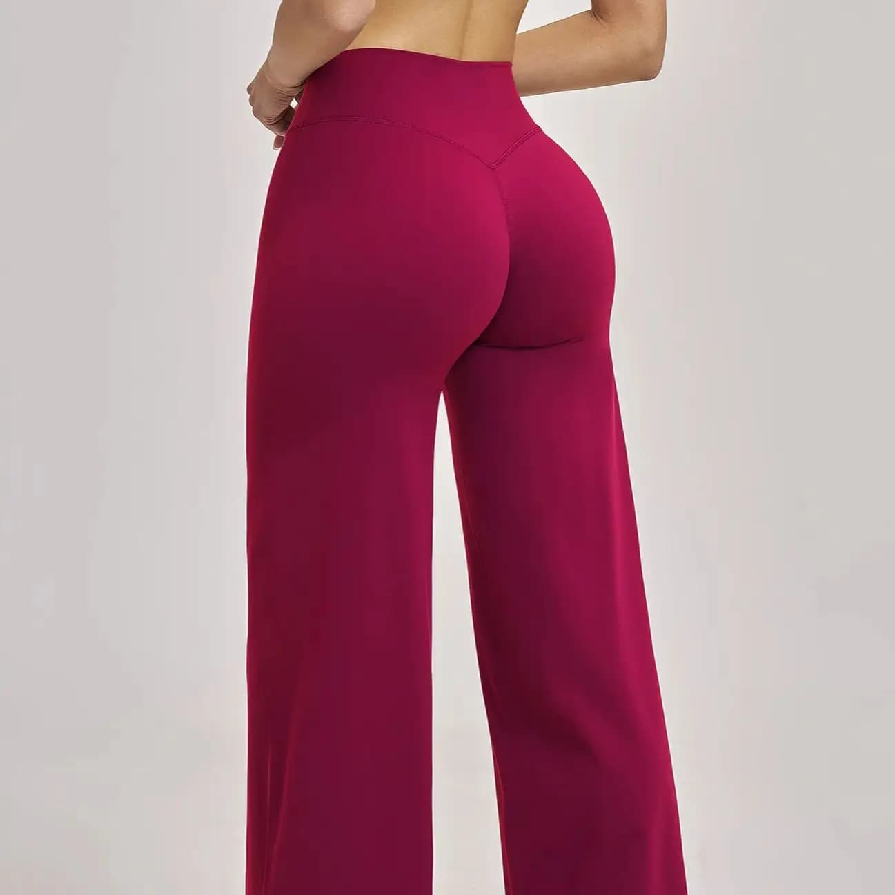 Ningyu Women High Waisted Yoga Pants Wide Legged Workout Casual Pants Comfortable Stylish Activewear Loose Fitting Sports Pants