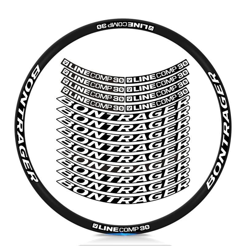 Adesivi per ruote da mountain bike Bontrager Line Comp 30 2020 - Decalcomanie impermeabili con protezione solare per MTB, protezione anti-sbiadimento durevole