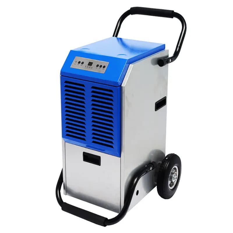 Deumidificatori d'aria per ambienti da 100 litri/D con deumidificatore per compressore d'aria a drenaggio continuo con tubo dell'acqua a ruote grandi