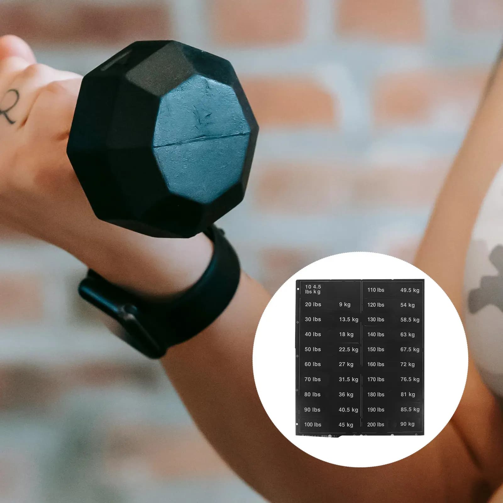 1 Foglio di Etichette Adesive per Pesi, Tag per Attrezzature da Palestra, per Dischi Pesi, Manubri e Bilancieri