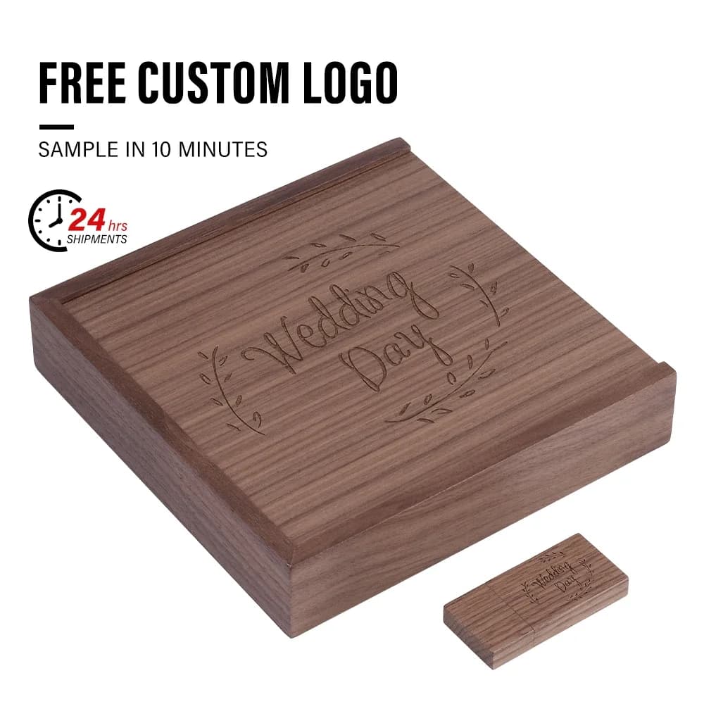 Logo personalizzato gratuito Chiavetta USB 3.0 64 GB Fotografia Regalo personalizzato Pen Drive 32 GB Album Box Memory Stick Pendrive trasparente