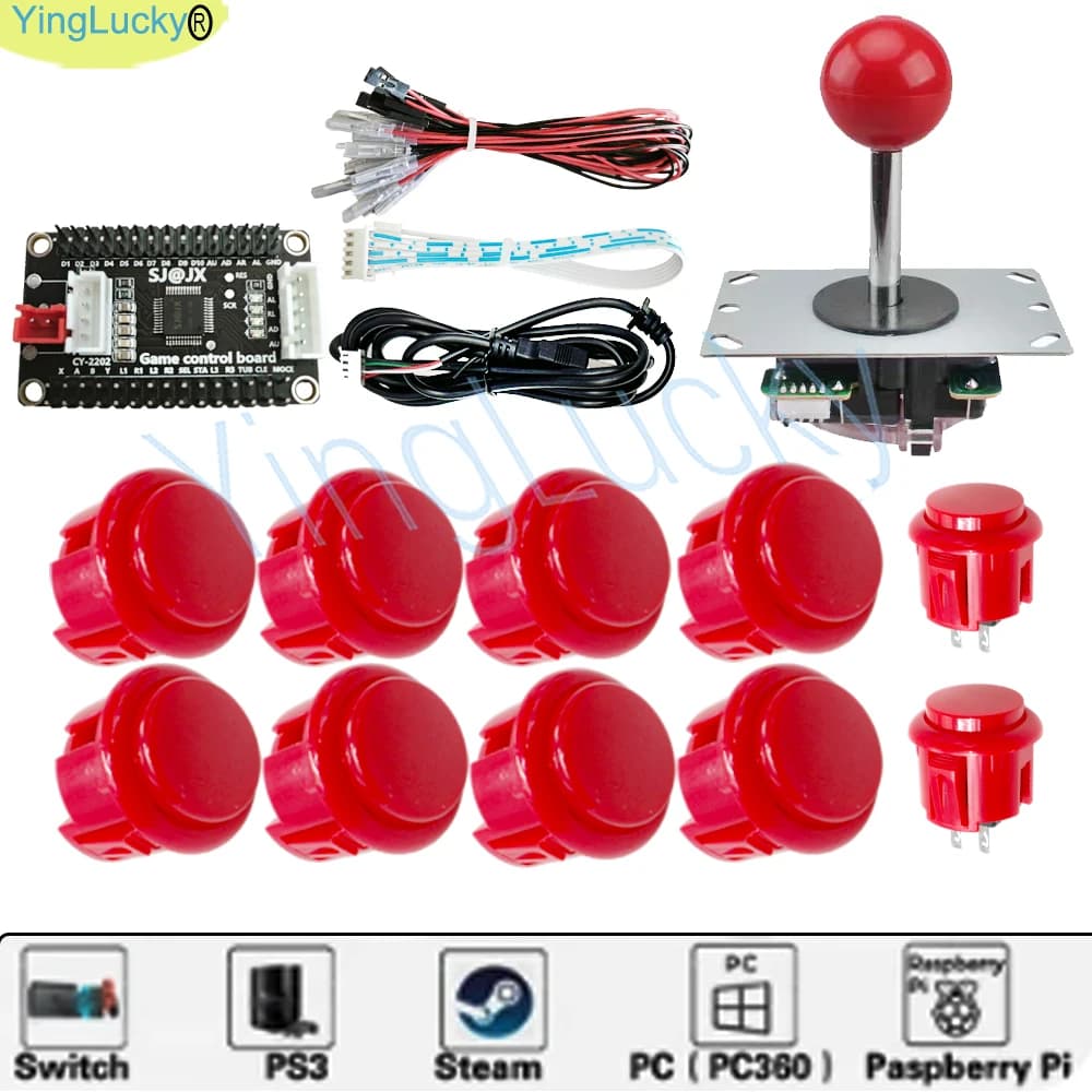 Arcade DIY Copy Kit Sanwa Joystick Neo Geo Arcade Game DIY Kit Raspberry Pi Android PS3 In 1 Controller Usb Zero Delay Board