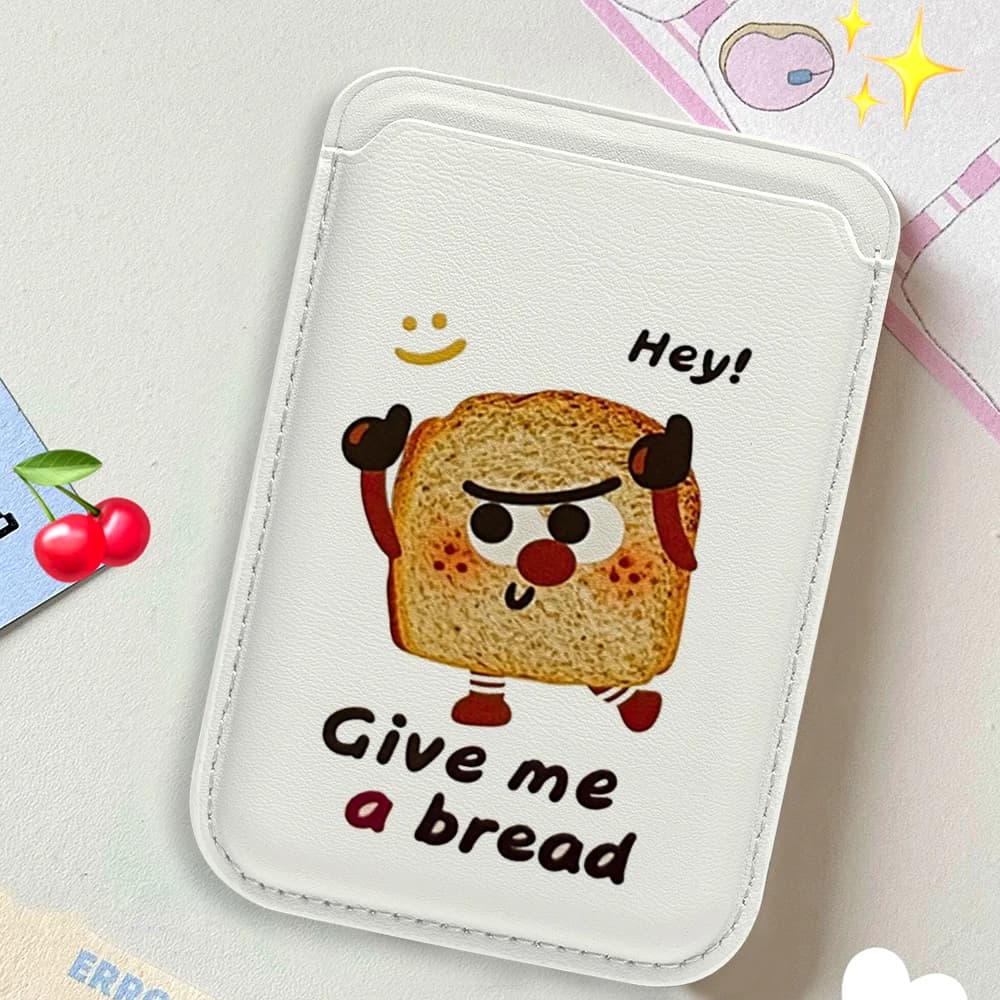 Portafoglio in Pelle Energetic Toast con Porta Carte per Custodia Magnetica Compatibile con Tutti gli iPhone Magsafe