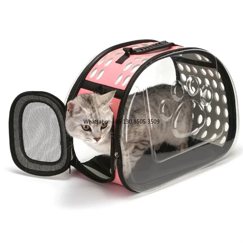 Detachable Breathable Transparent Portable Pet Shoulder Bag Cat Carrier Outdoor Travel Handbag Puppy Capsule Shoulder Strap Bag