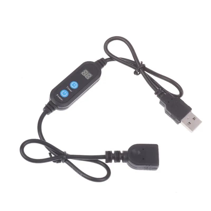 Nuovo Timer USB con Cavo, Interruttore Digitale con Funzione di Spegnimento Automatico, Connettore per Strisce LED e Motori di Ventilatori