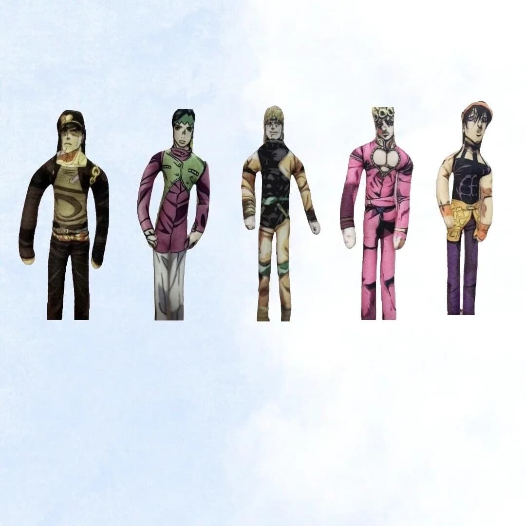 Action Figures Anime Le bizzarre avventure di JoJo Bruno Buccellati Kujo Jotaro Peluche in cotone Decorazione della stanza Festival Regalo Giocattoli