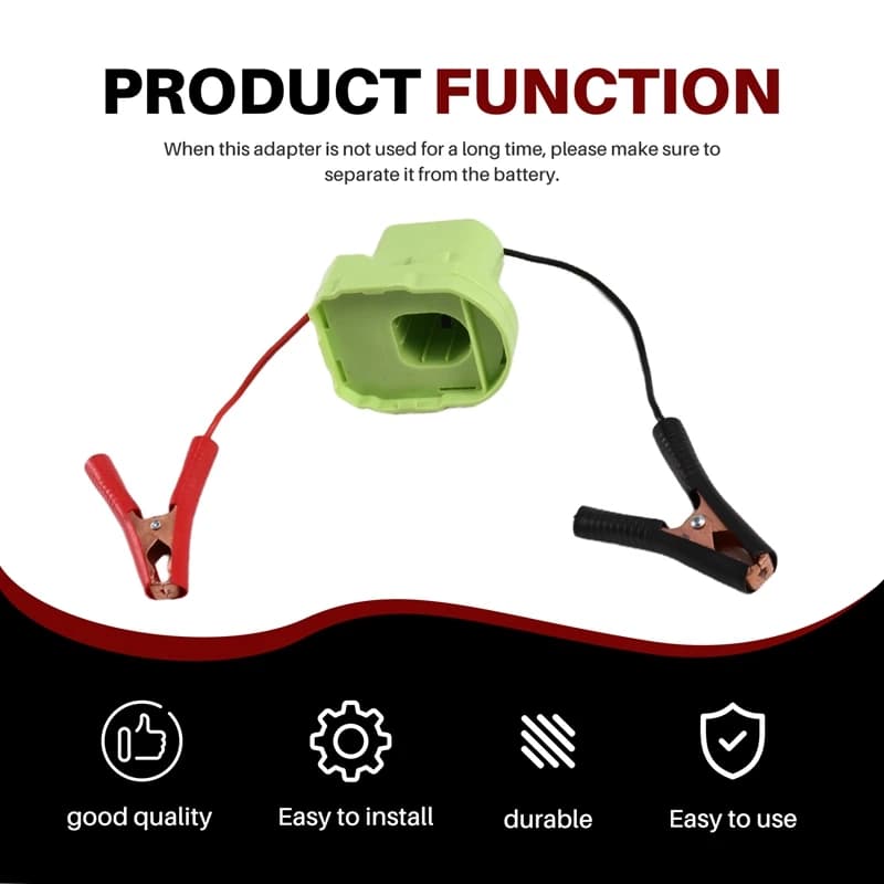 【ACQUISTA AGORA】 Accenditore Jump-Starter Batteria da 18 V Cavo booster per auto Adattatore di alimentazione di emergenza automobilistica fai da te per Ryobi