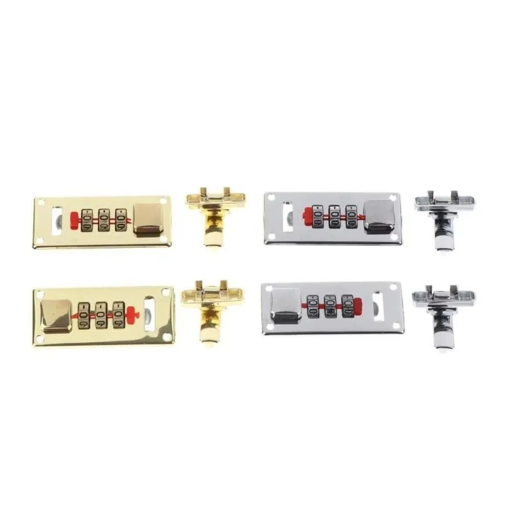 Accessori per la casa: Lucchetto a combinazione 65 x 29 mm con viti, lucchetto multiuso per bagagli, lucchetto fisso senza chiave per portagioie