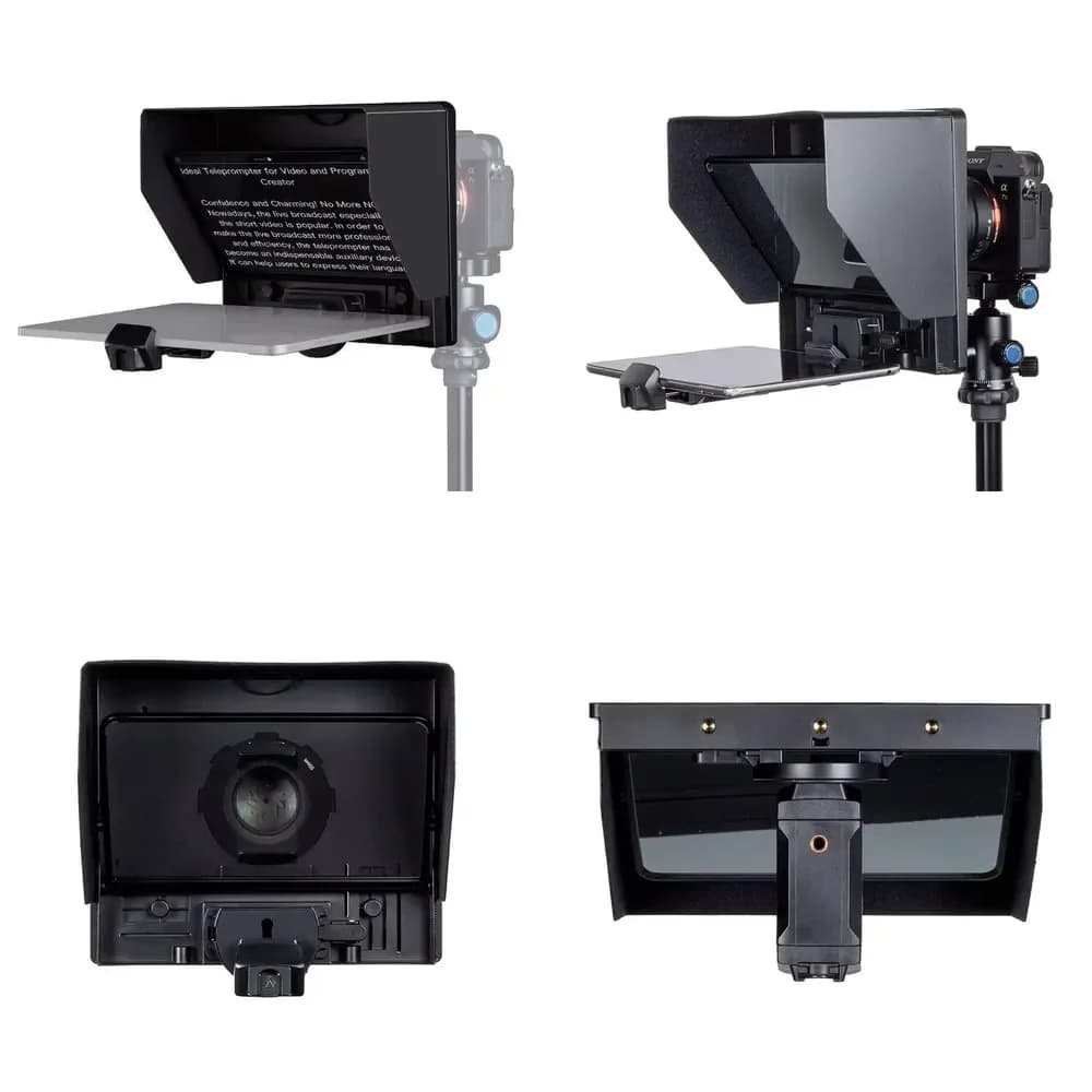WAP01 FEELWORLD TP10 Portable 10-inch Folding Teleprompter Supports up to 11" Smartphone/Tablet Prompting Smartphone DSLR