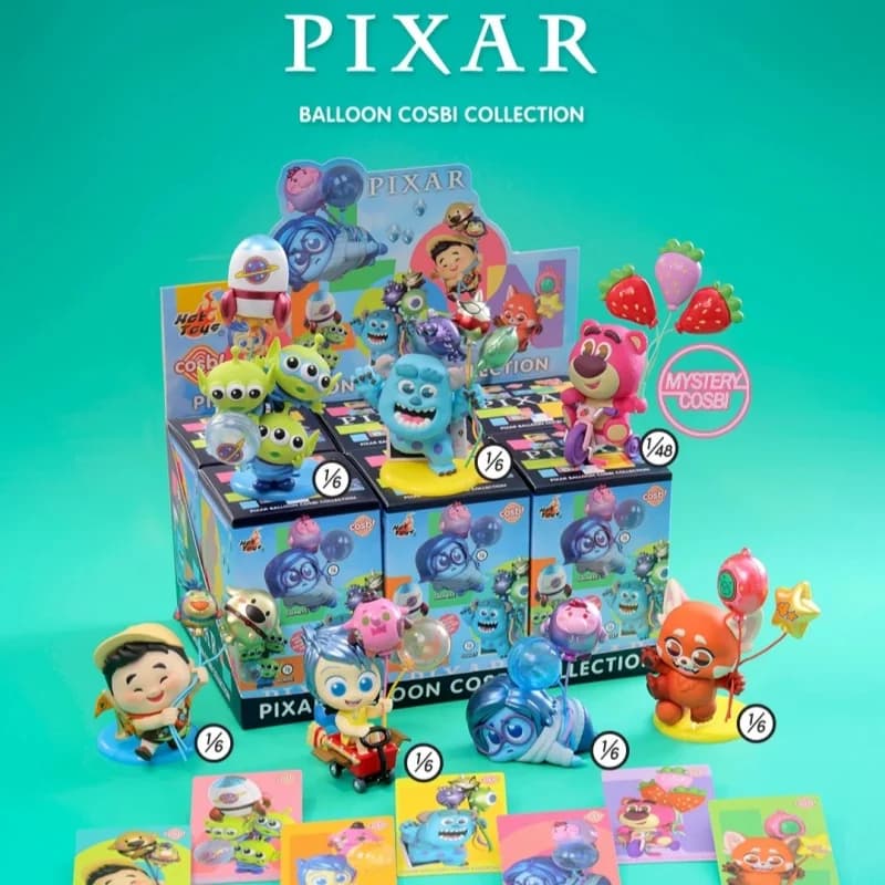 Hot Toys Pixar Balloon Series Blind Box Mystery Box Cute Cosbi Mini Figure Desktop Collectible Ornament Toy Birthday Gift
