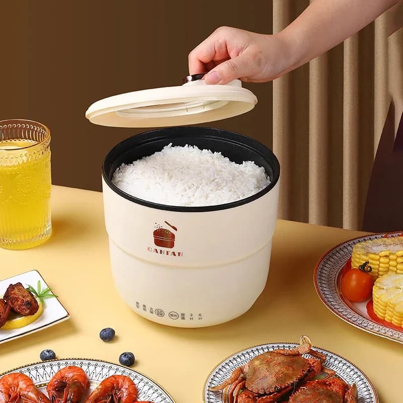 New 3 IN 1 Electric Cooker 450W 1.8L Smart Adjustable Rice Cooker Portable Travel Home Multi-function Frying Pan Hot Pot