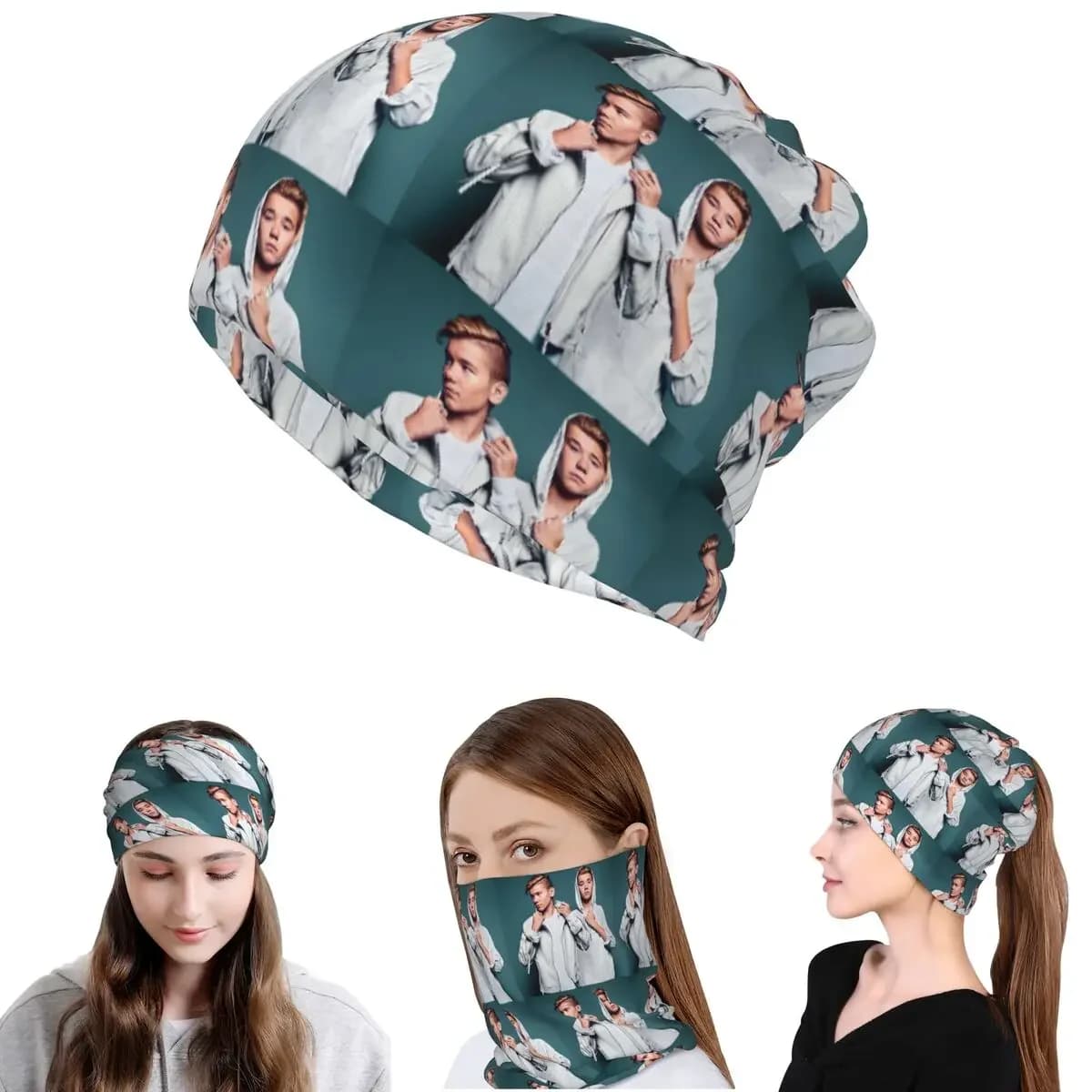 Marcus And Martinus Sweden Norway Eurovision Bandana Neck Cover Mask Scarf Warm Headband Beanies Hat for Men Women Adult