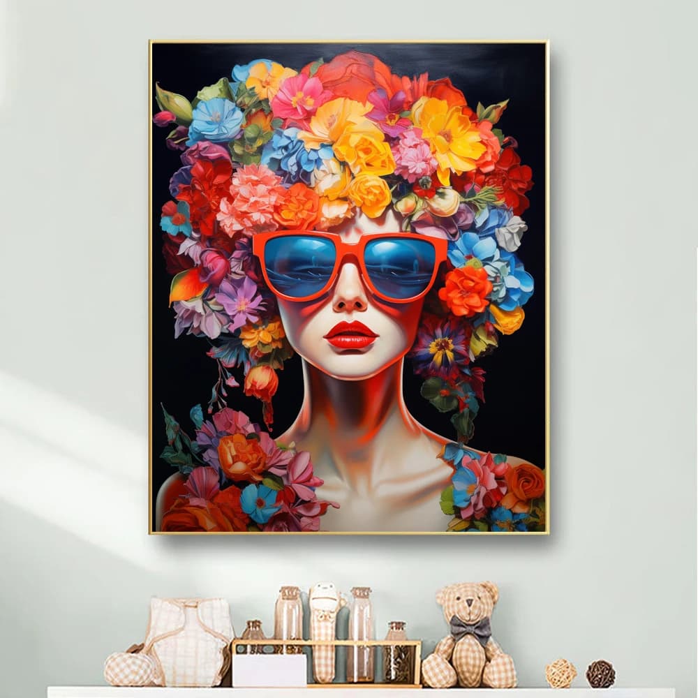 Painting by Numbers For Adult colorful flower woman Dropshipping Canvas Oil Paint by Number Home Decor