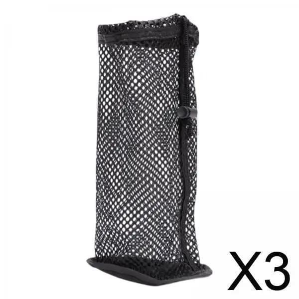 3xBorsa portaoggetti per palline da golf in nylon Custodia in rete a rete Accessori da golf Borsa per palline da tennis S 4,33x7,87 pollici