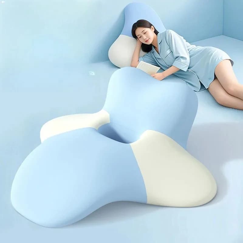 Cuscino Multifunzionale in Memory Foam 3-in-1: Supporto Lombare, Cuscino per Gambe e Lettura a Letto, Ideale per Gaming