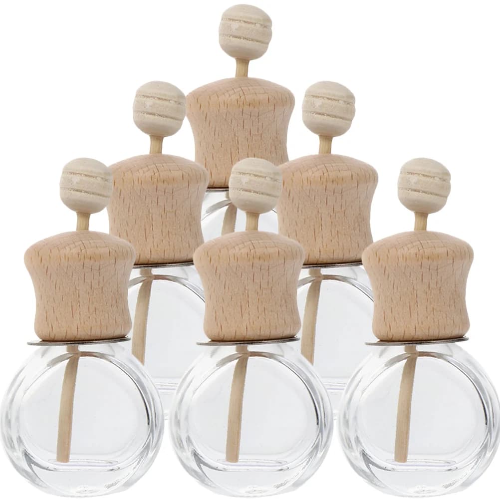 6 pcs deodorant for auto bottle for aromatherapy compact perfume diffuser glass holder for essential oil accessories for automotive fragrances