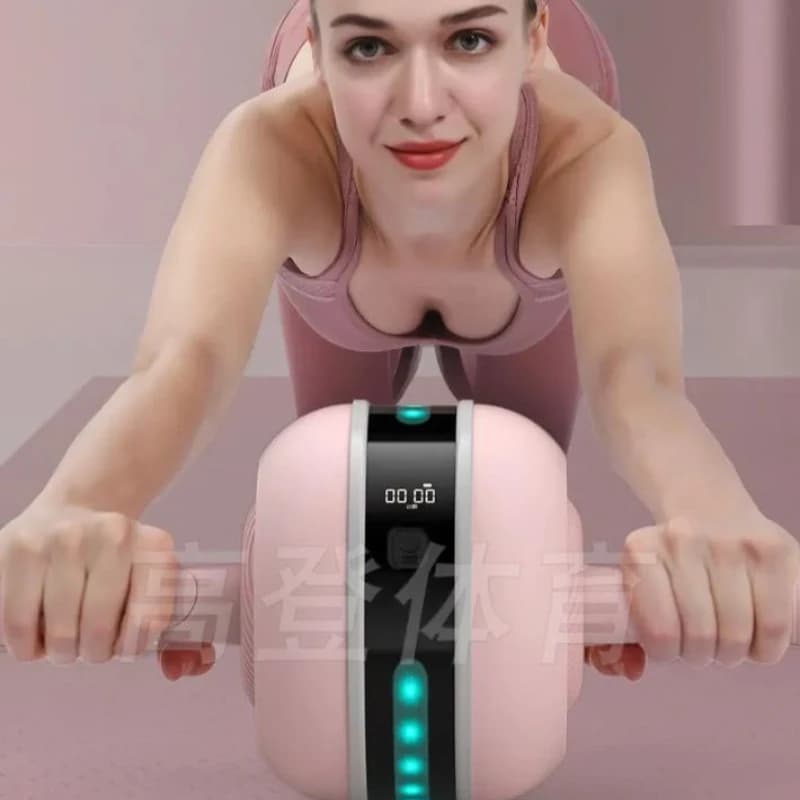 Home Automatic Rebound Ab Roller Abdominal Muscle Trainer for Men & Women Indoor Core Exercise Body‑Shaping Fitness Workout Tool