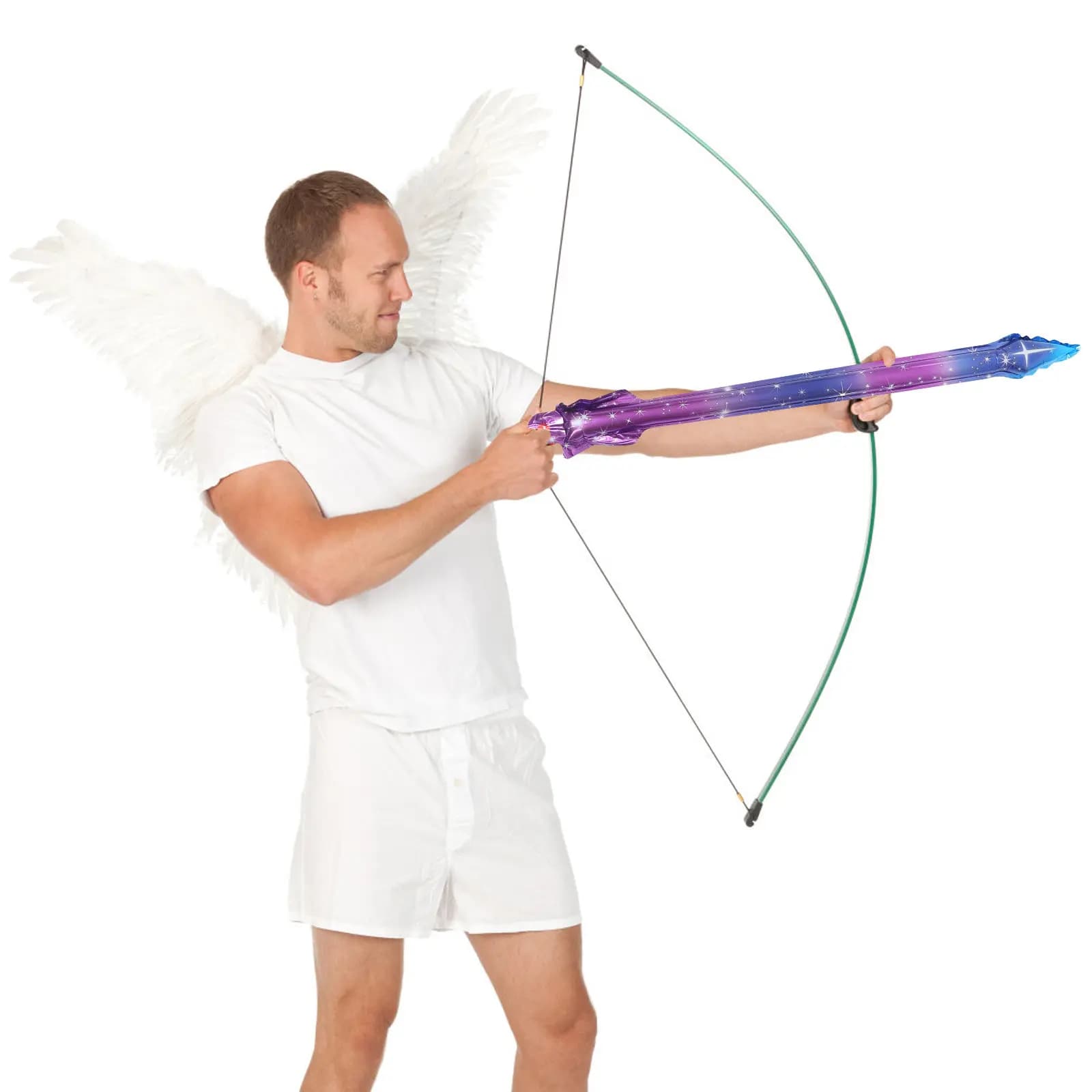 1Set Butterfly Wing Balloon Set Bow Arrow Design Aluminum Foil Lightweight Safe Balloons for Party Decorations Fairy Angel