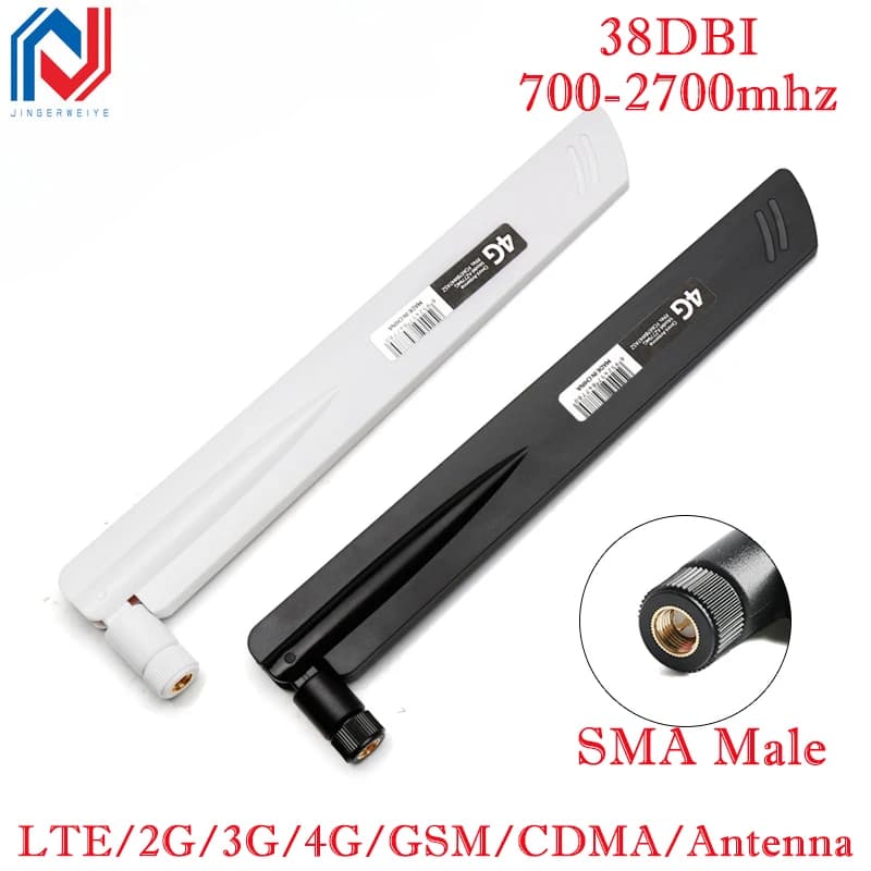 Hot 2G 3G 4G LTE High Gain 38dBi Antenna Connector SMA Male for GSM/CDMA WiFi Router Modem 700-2700mhz Black White