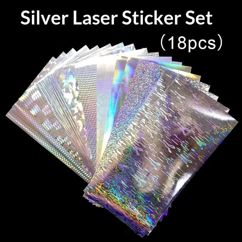 18Pcs Fish Scale Lure Tapes 20x10CM Flasher Dodger Baits Lure Making Fly Reflective Holographic Fishing Sticker For Fishing Lure