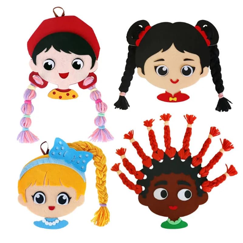 Felt DIY Weaving Loom for Hair Braiding Fine Motor Skills Learning Toy for Kindergarten Classroom Arts & Crafts