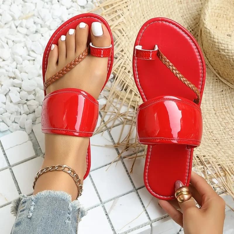 Ciabatte da donna per casa e passeggio, sandali casual da spiaggia, infradito piatte alla moda