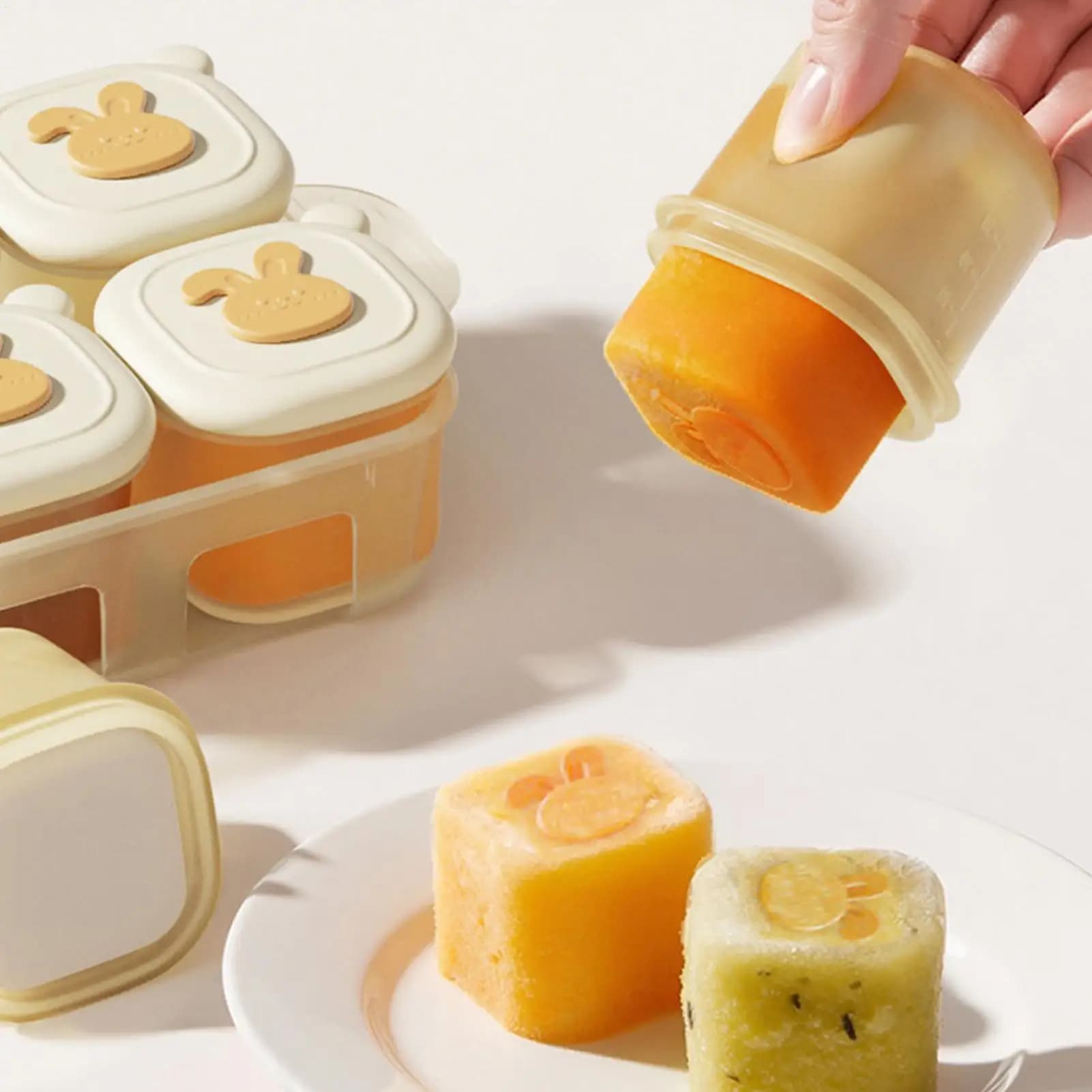 Cube Food Freezer Tray Kids Yogurt Container Kids Food Storage Container For Parents Mothers Babysitters Breast Milk Home