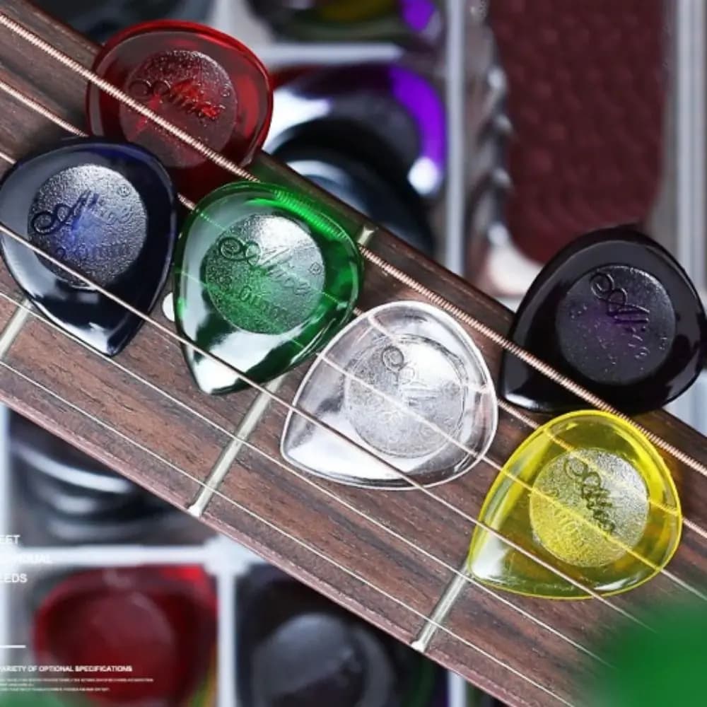 10 Pezzi Plettri per Chitarra in Colore Casuale, Plettri in ABS per Chitarra Acustica, Plettri Misti a Forma di Goccia in Celluloide per Suonare la Chitarra