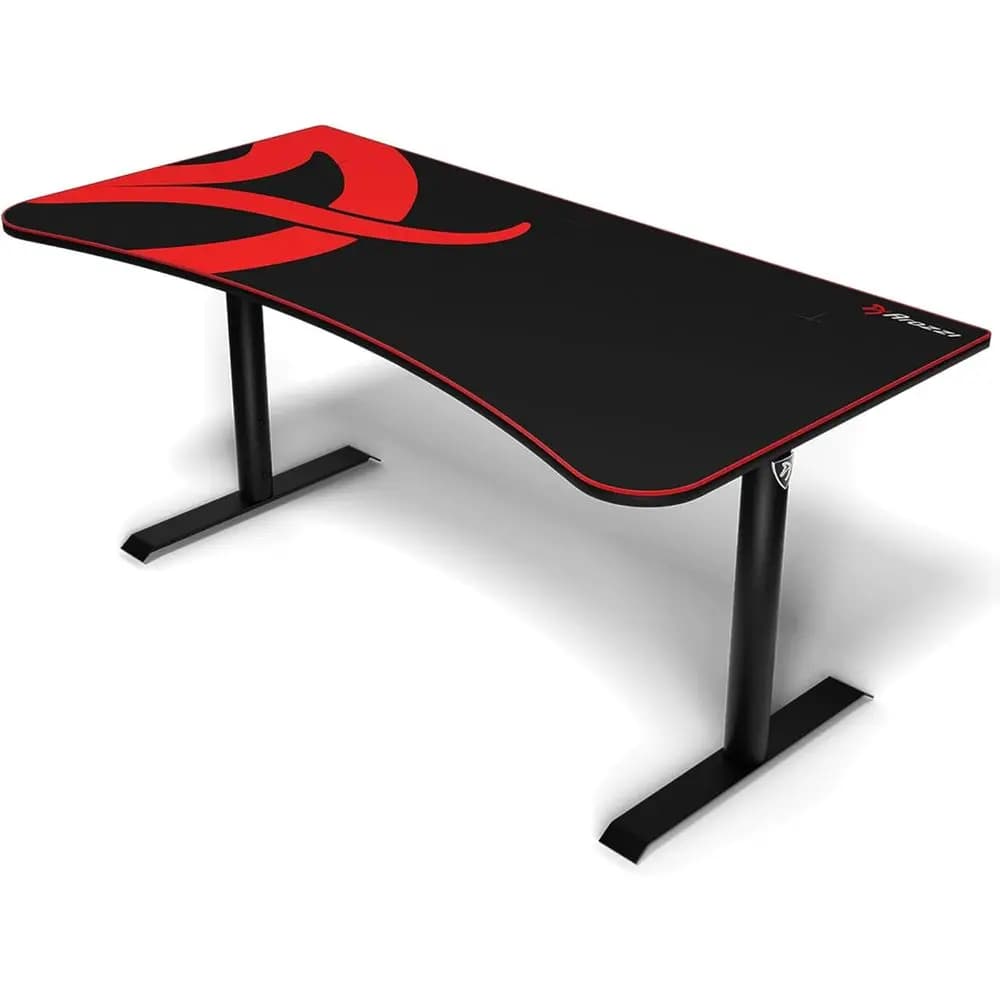 63 Ultra-Wide Curved Gaming Desk with Custom Monitor Mount and Cable Management