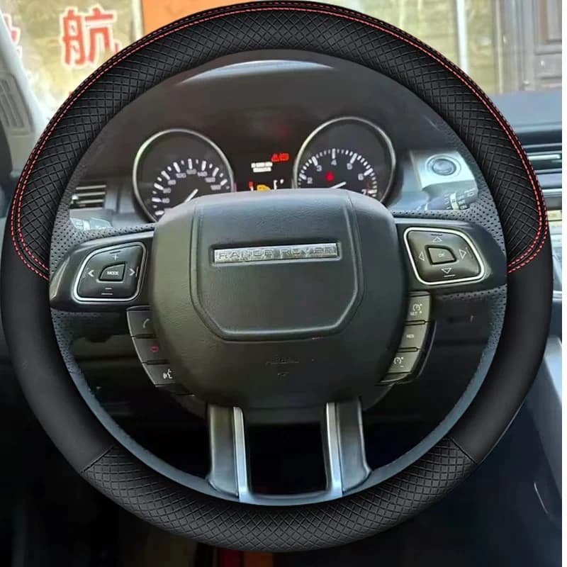 Car Steering Wheel Cover Hand Stitched Microfiber Leather For Land Rover Range Rover Evoque Coupe Convertible 2011-2019