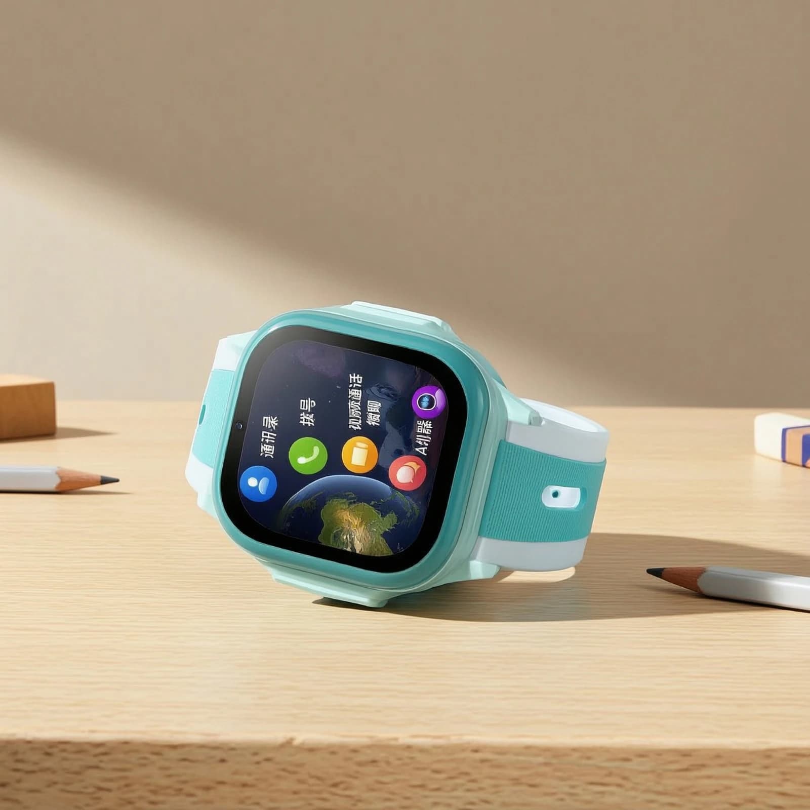 Kids Smart Watch Visual Call Calling Childrens Watch Phone Smartwatch Location Tracking Positioning Wearable Touchscreen