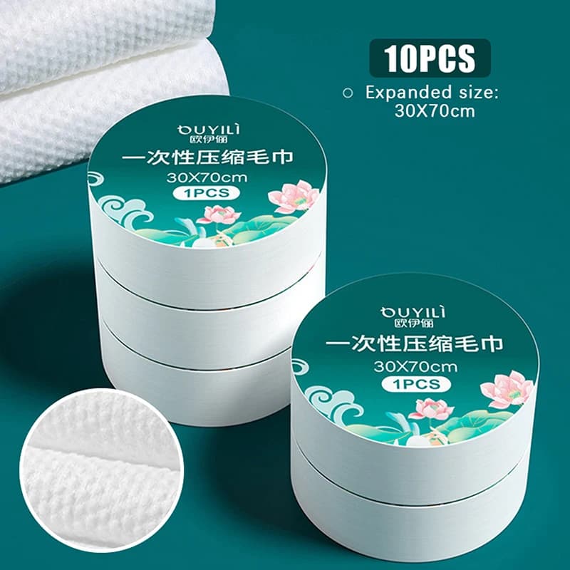 10 pz 30*70CM asciugamano compresso usa e getta grandi asciugamani da bagno addensati viaggio Hotel bagno asciugamani lavabili asciugamani per la pulizia del viso