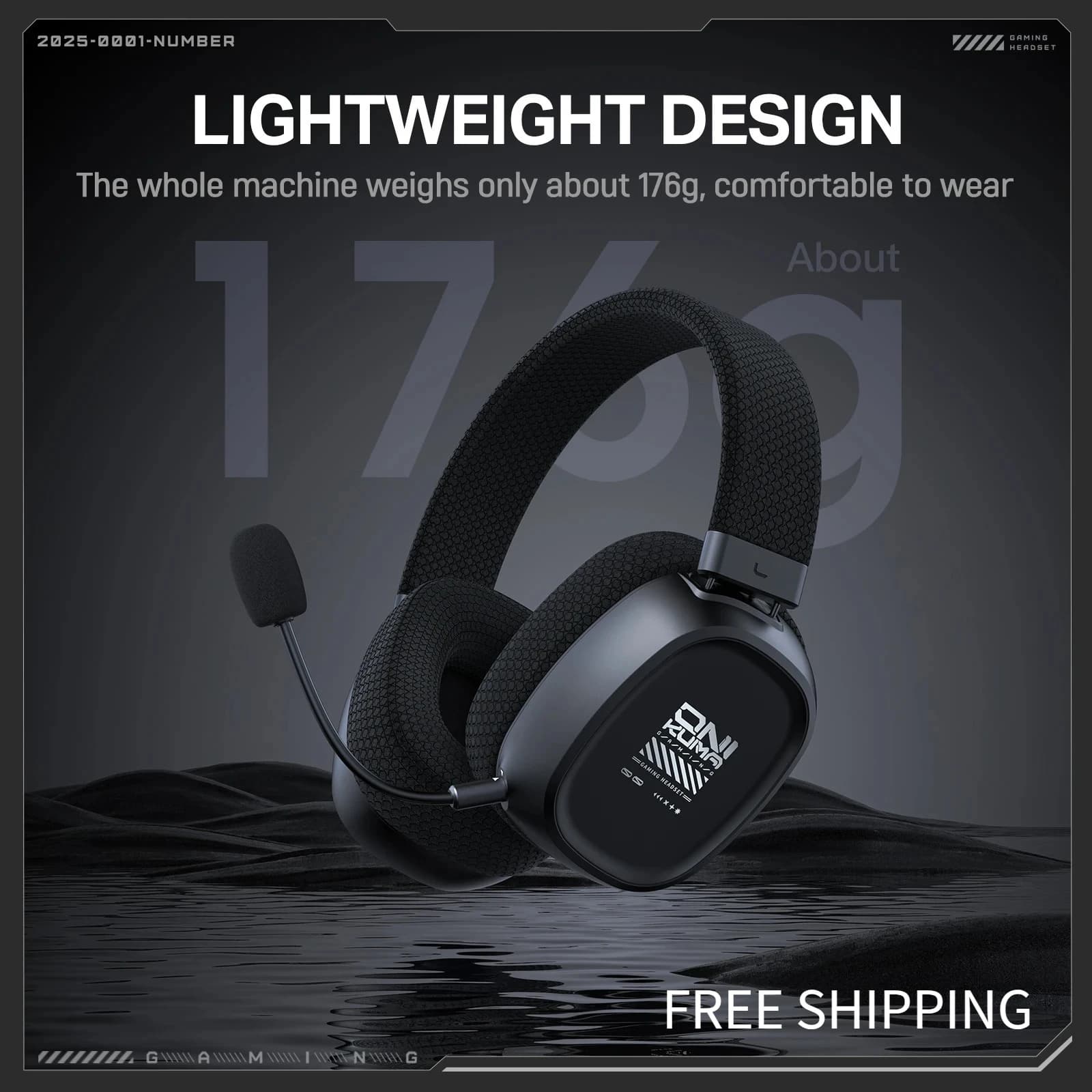 ONIKUMA GT839 Wireless Tri-mode Multi-Platform 15ms Bluetooth headphones with microphone for PC, laptop, accessories, gift
