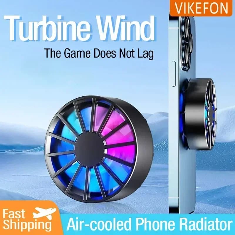 Radiatore del telefono Luce RGB Ventola di raffreddamento magnetica a basso rumore leggera raffreddata ad aria per telefono Tablet PUGB Gioco Genshin Raffreddamento rapido