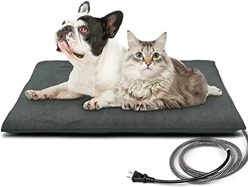 Cuccia Riscaldata per Animali Domestici PETNF con Copertura Impermeabile, Tappetino Riscaldante per Cani, Coperta Elettrica Morbida con Controllo Automatico della Temperatura