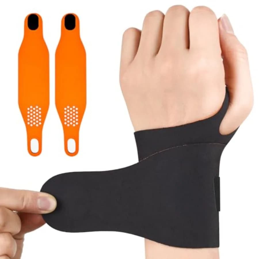 2PCS Ulnar Wrist Brace for Right and Left Hand, Ultra-Thin Elastic Wrist Wrap Compression for TFCC Tear and Repetitive Wrist Us