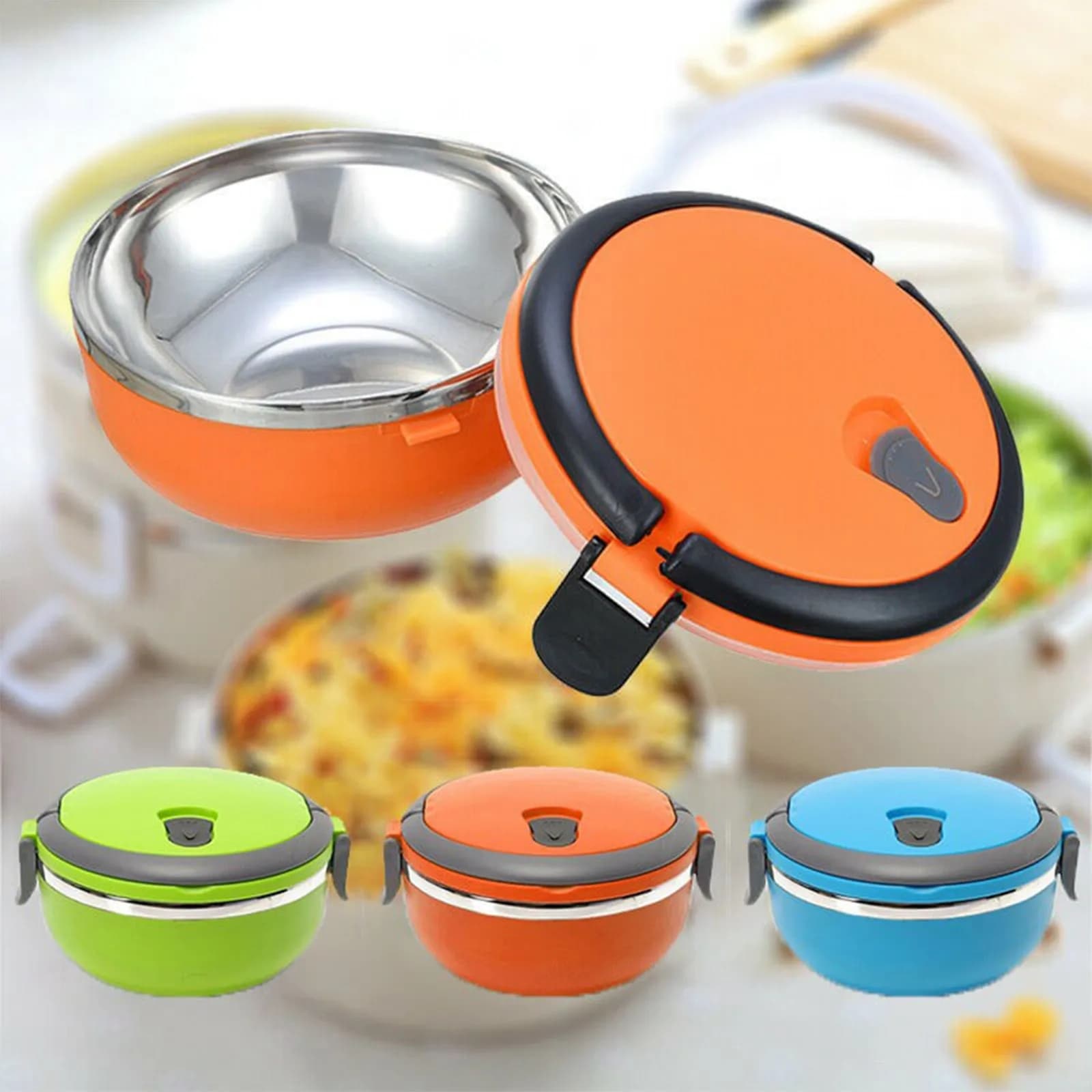 Contenitore per il pranzo portatile Contenitori termici Bento per isolamento termico per donne Bambini Scuola Ufficio Scaldavivande Scatola da picnic all'aperto