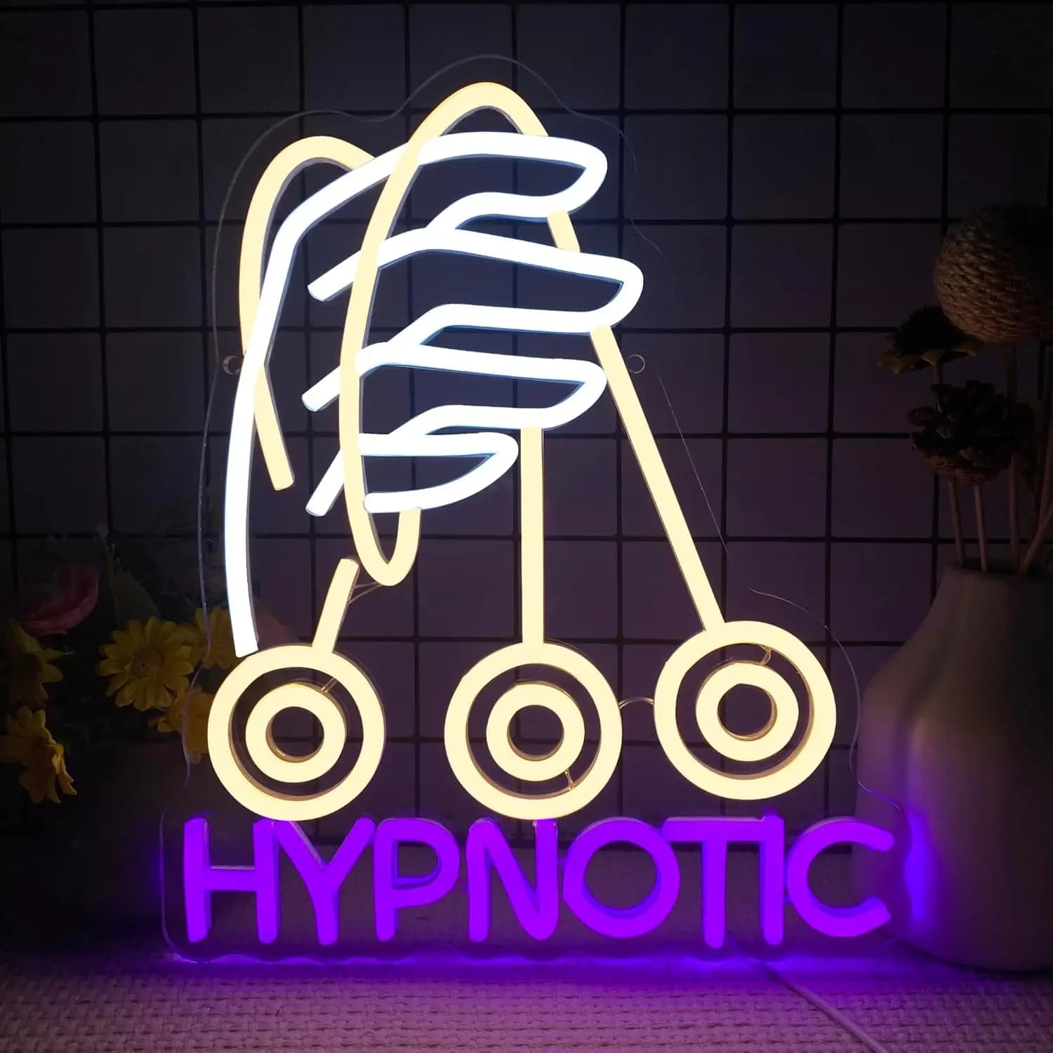 Hypnotic Pendulum Hand Dimmable LED Neon Sign USB Wall Light for Magic Studio Escape Room Trendy Bedroom Bar Party Decor Gifts