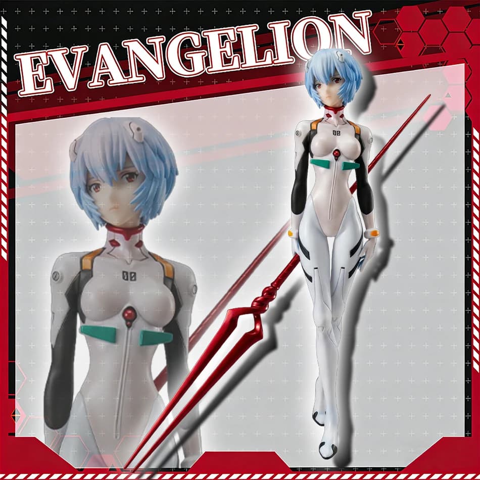 Nuova Action Figure Evangelion EVA Ayanami Rei in PVC da 23CM, Giocattolo da Collezione Anime, Decorazione per la Casa, Regalo di Natale per Bambini, Ragazze, Ragazzi e Fan