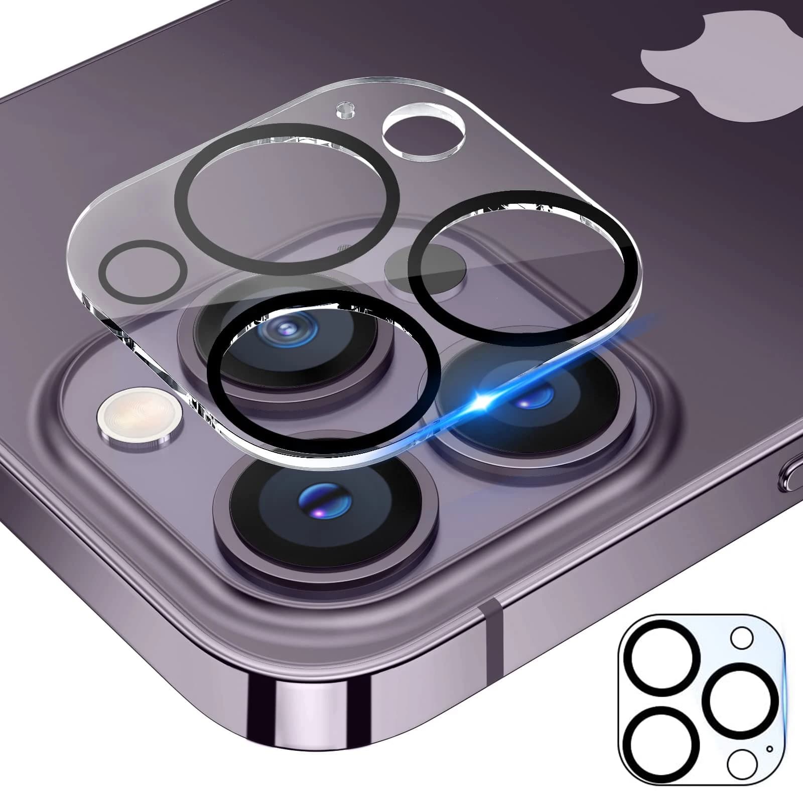Protezione per obiettivo fotocamera 3D per iPhone 16 15 14 Pro Max e iPhone 14 16 Plus 13 12 Pro 6,1 pollici 11 mini Ultra HD Non perfetta notturna