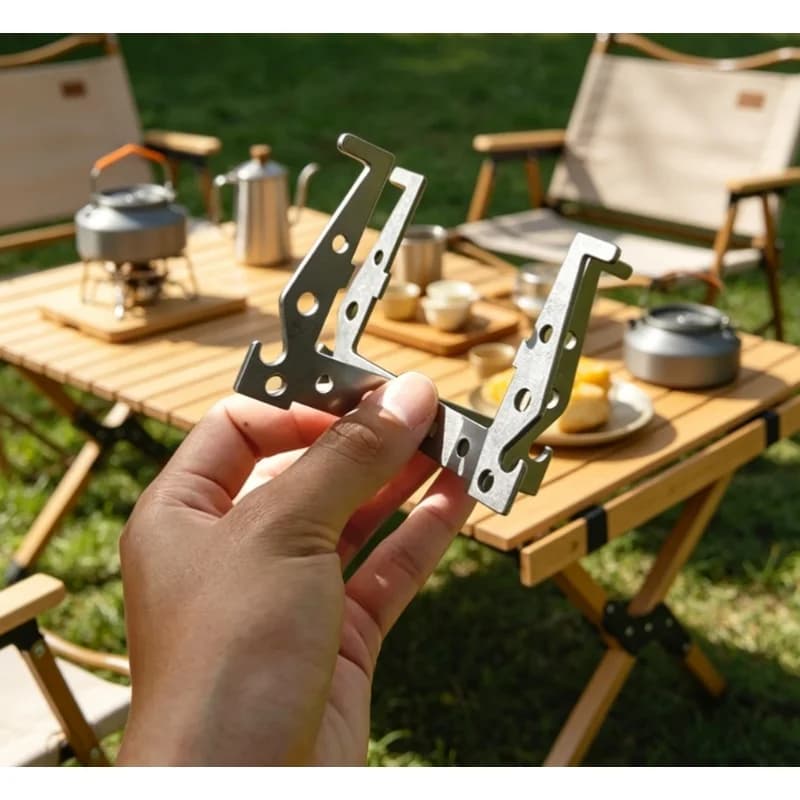1Pc/Set Split Type Stainless Steel Crisscross Stove Stand Base Bracket Universal Outdoor Camping Cooker Support